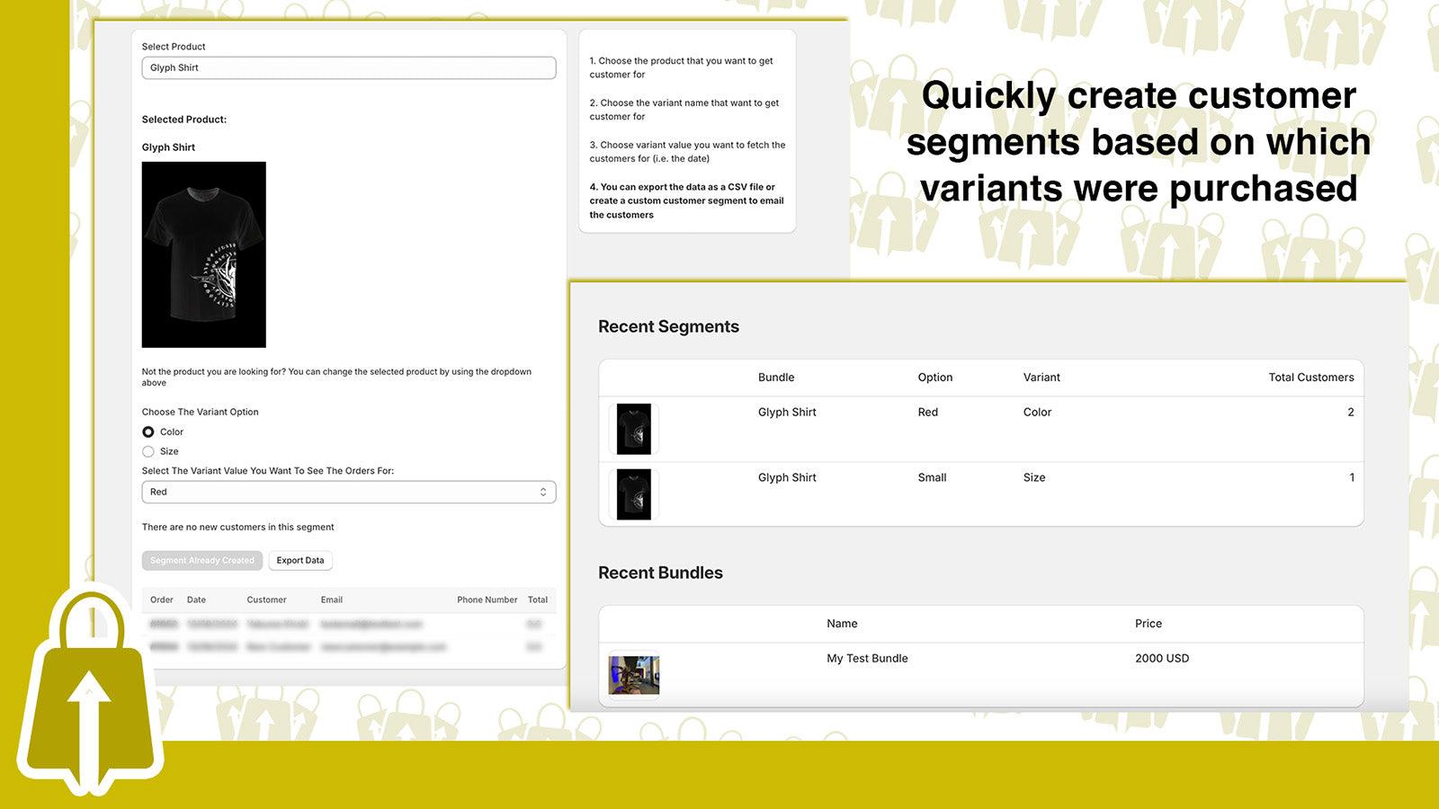 Image showing the segment selection and management process