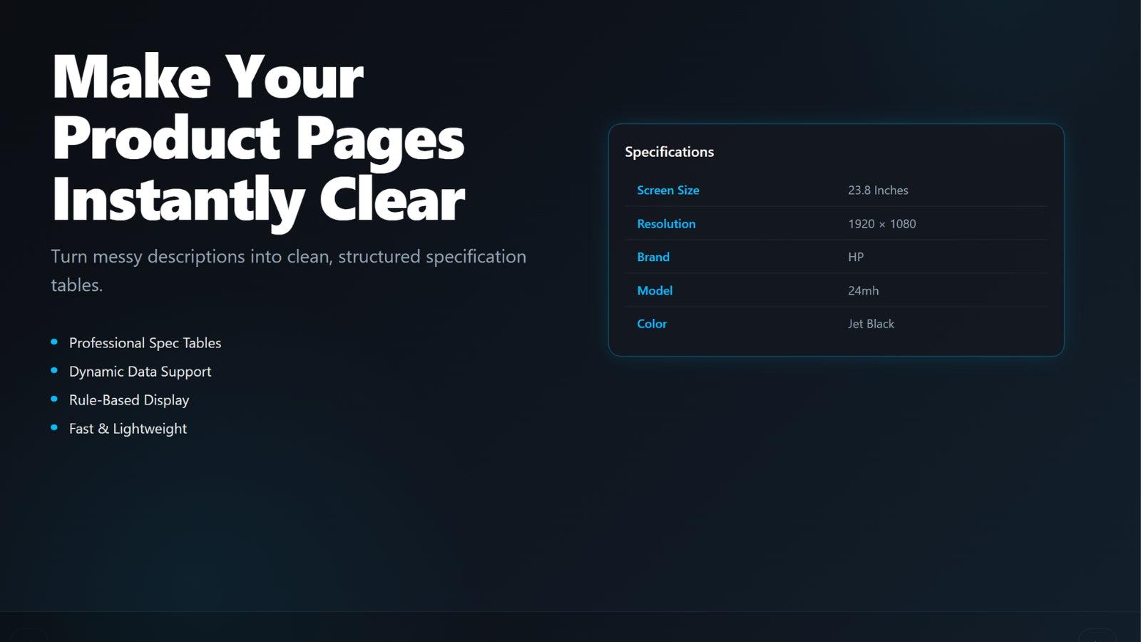 Make your store shine with info tables