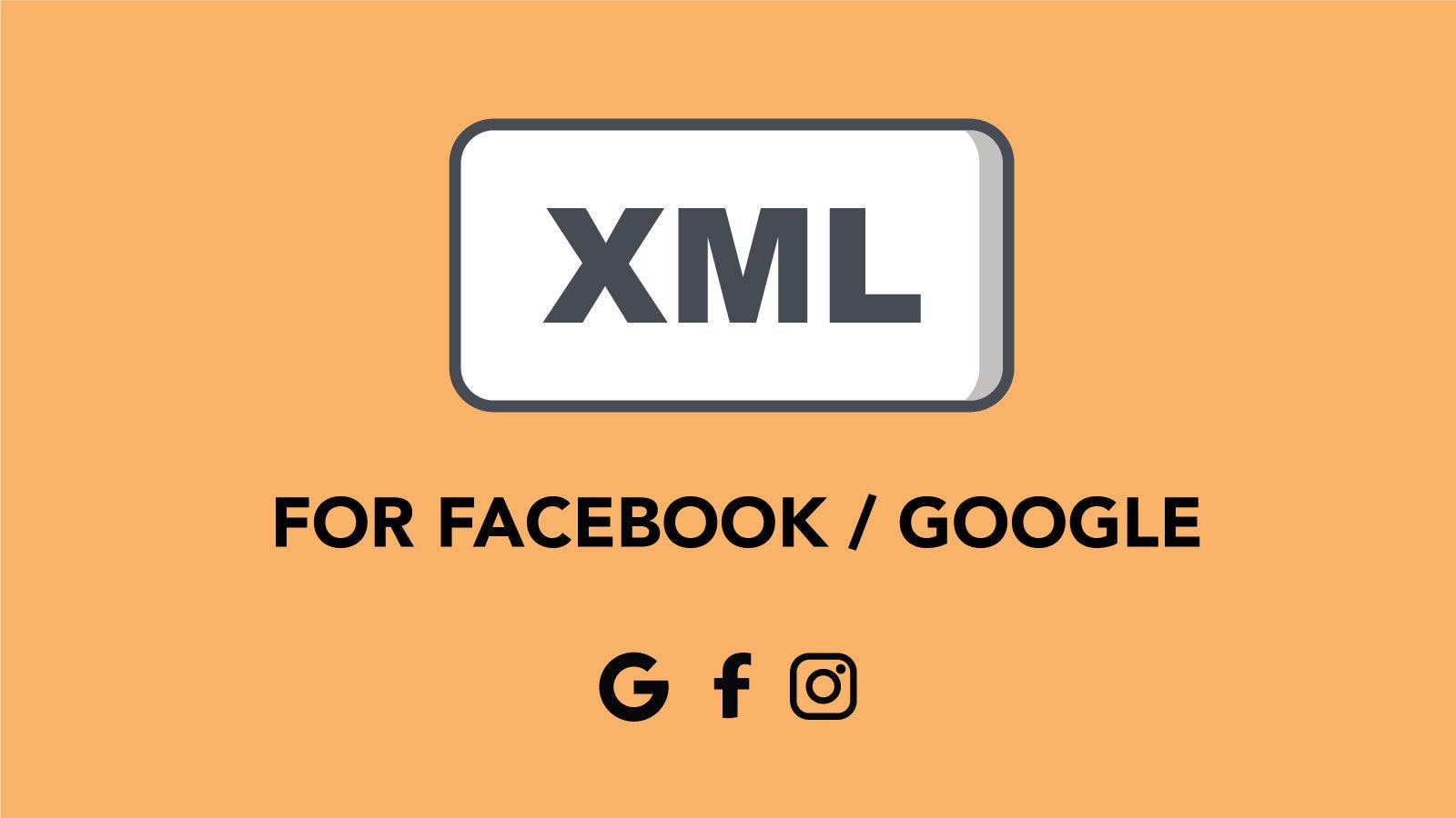 Facebook Instagram and Google XML Feed