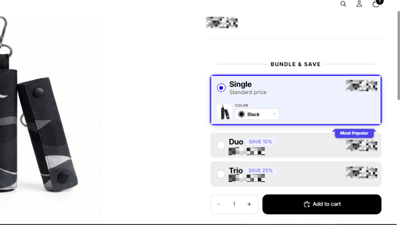 Bundle & Save widget with tiered pricing on a product page