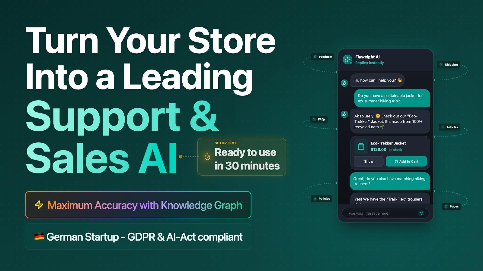 Flyweight AI Chatbot for Shopify