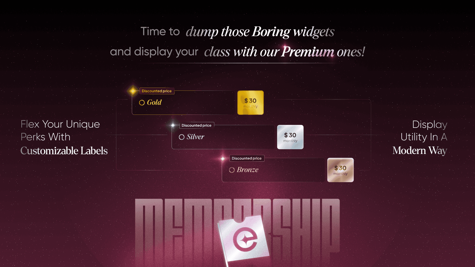 Memberships App dashboard with plans, perks, and analytics