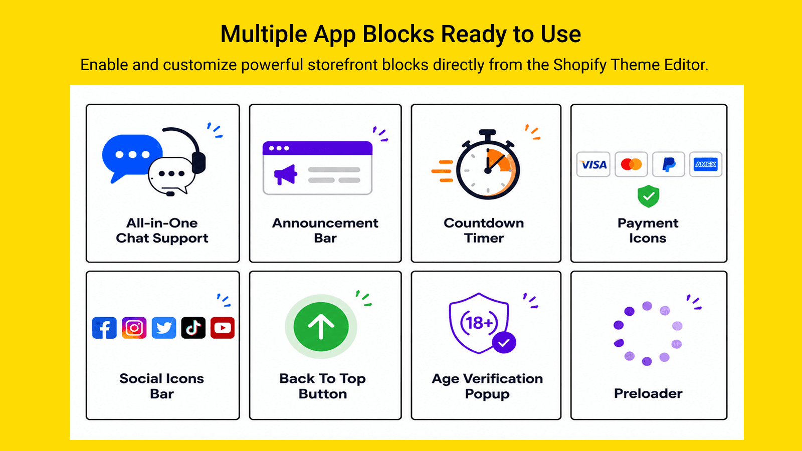 Multiple App Blocks Ready to Use