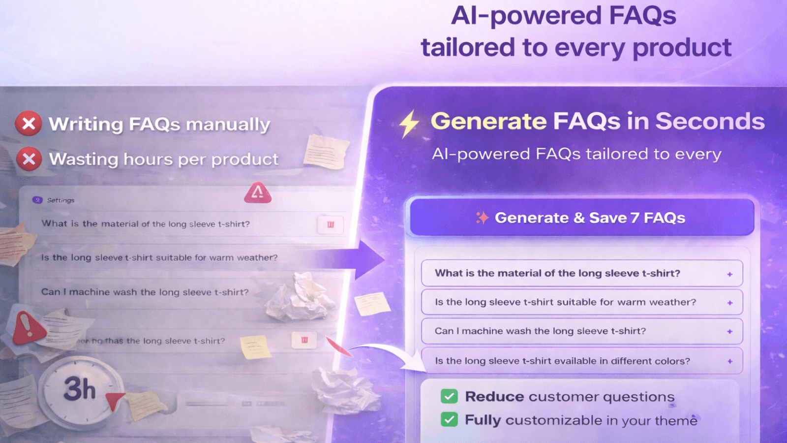 Answerly AI FAQ Generator for Shopify product pages