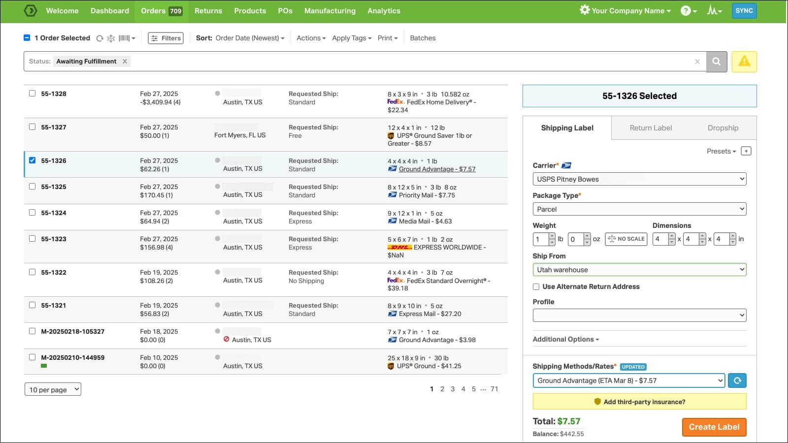 Easily track your stock levels in real time.
