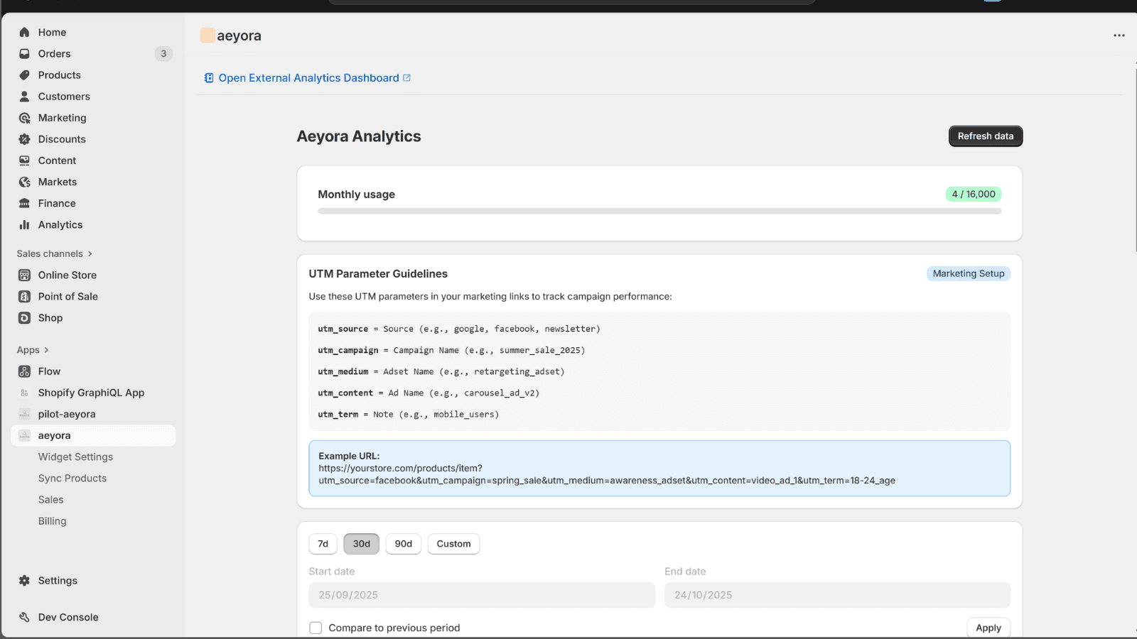 Shopify Admin Dashboard 1