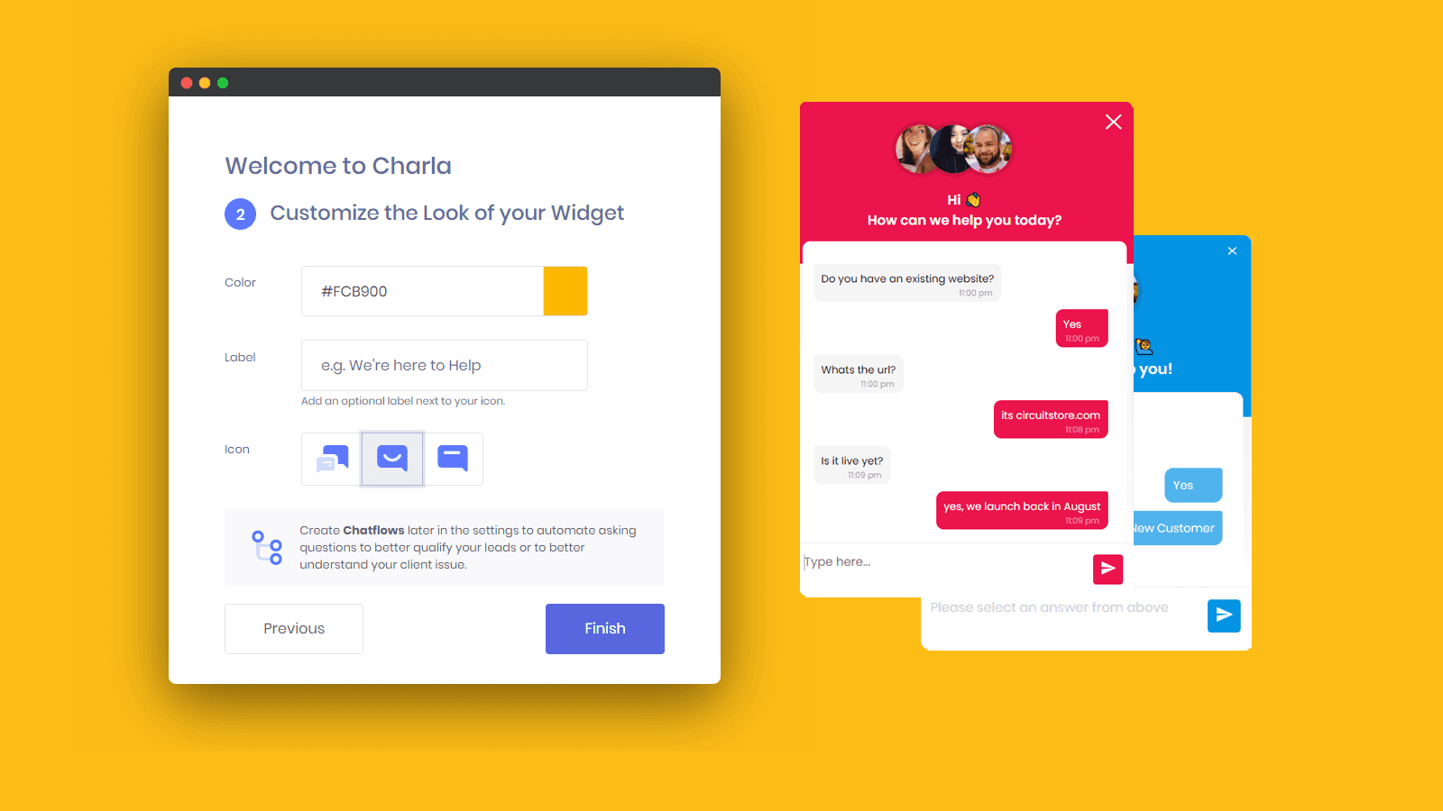 Charla Live Chat Widget Customization