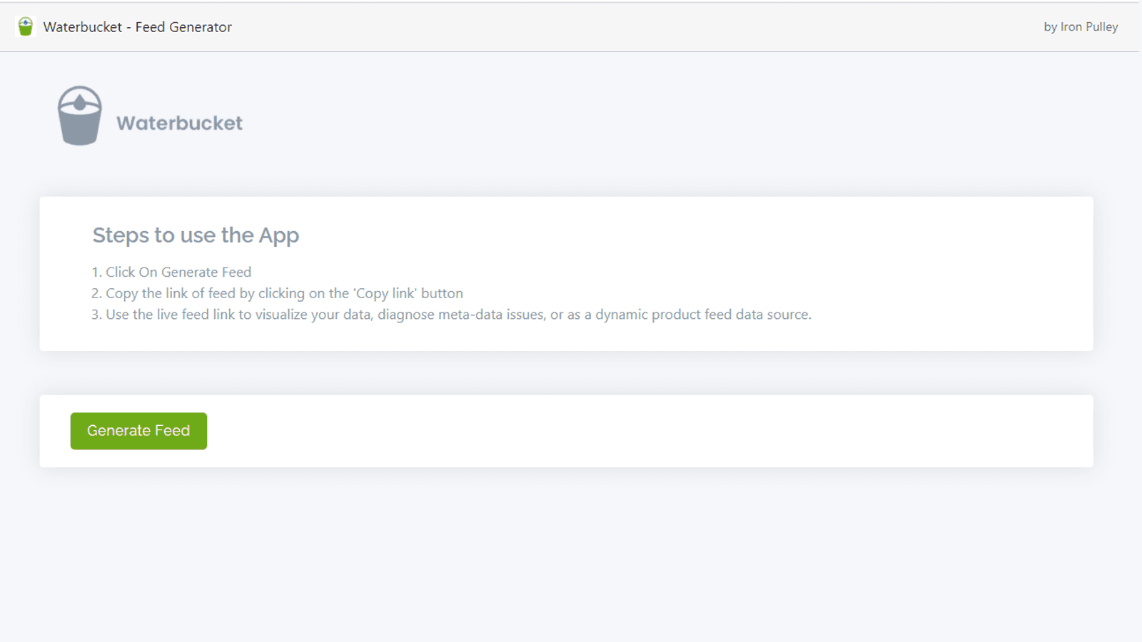 Initiate feed generation