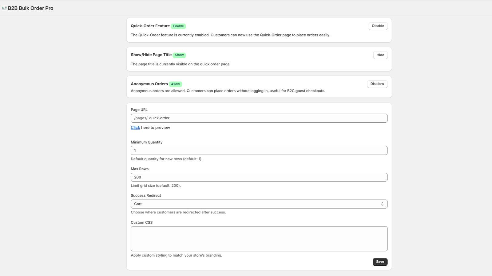 Simple Interface, one click set up, CSS customization