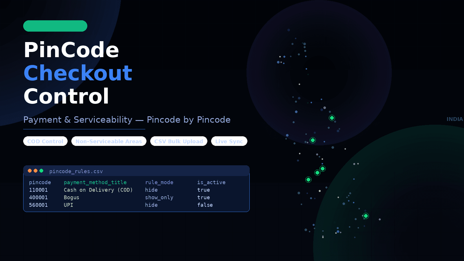 PinCode Checkout Control - Payment & Serviceability