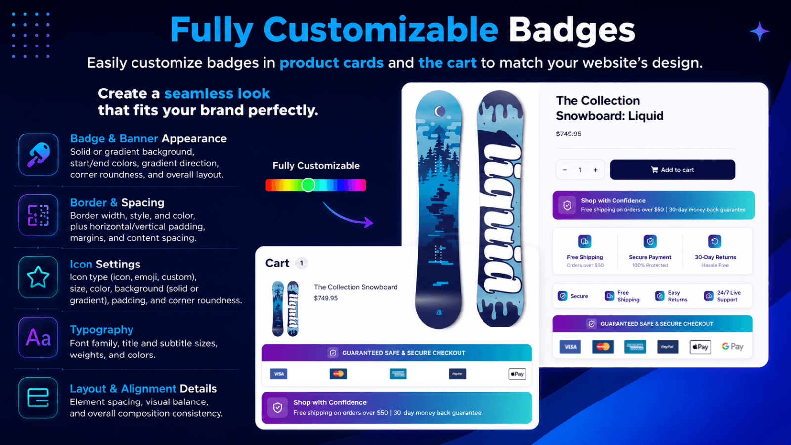 Fully Customizable Badges