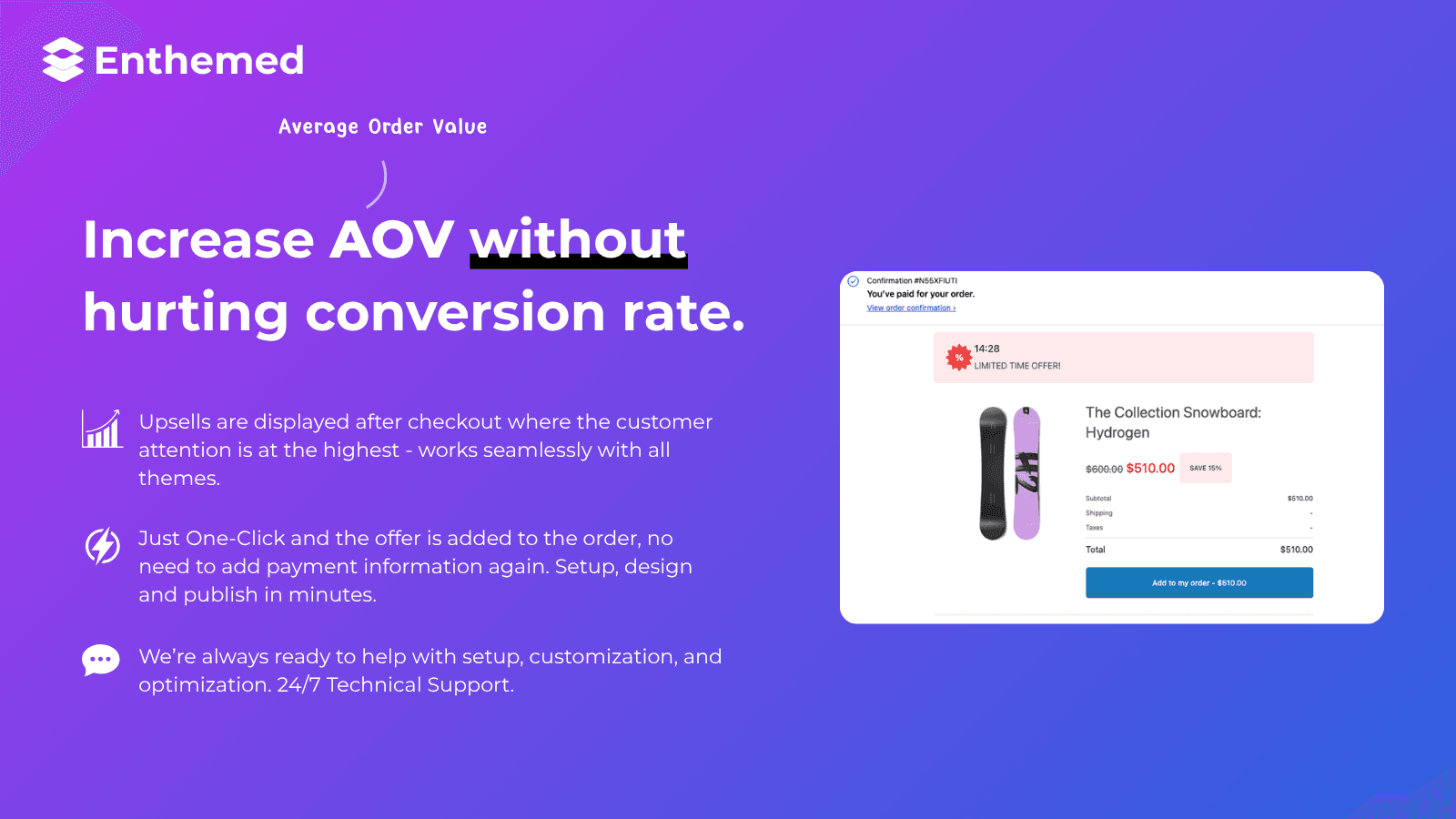 Increase AOV without hurting conversion rate