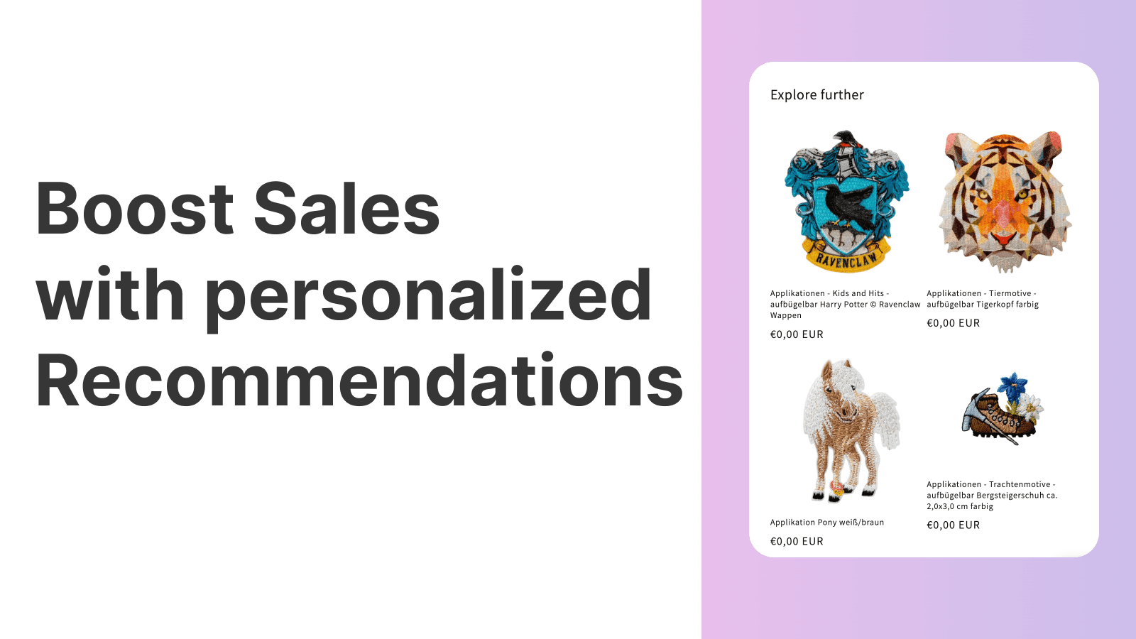 Boost sales with personalized product recommendations