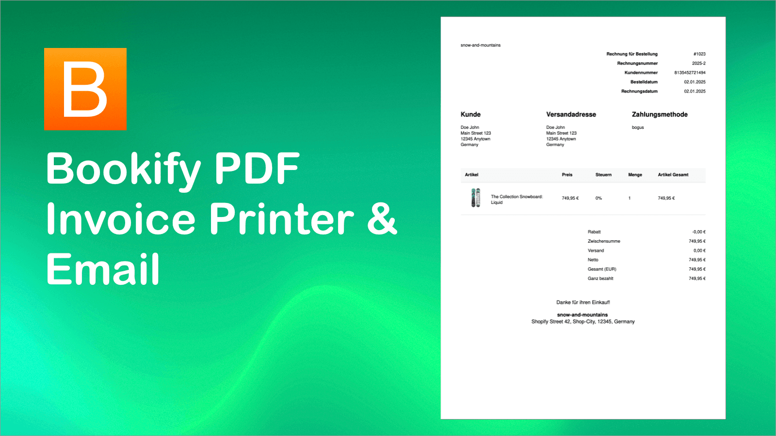 PDF Invoice Printer