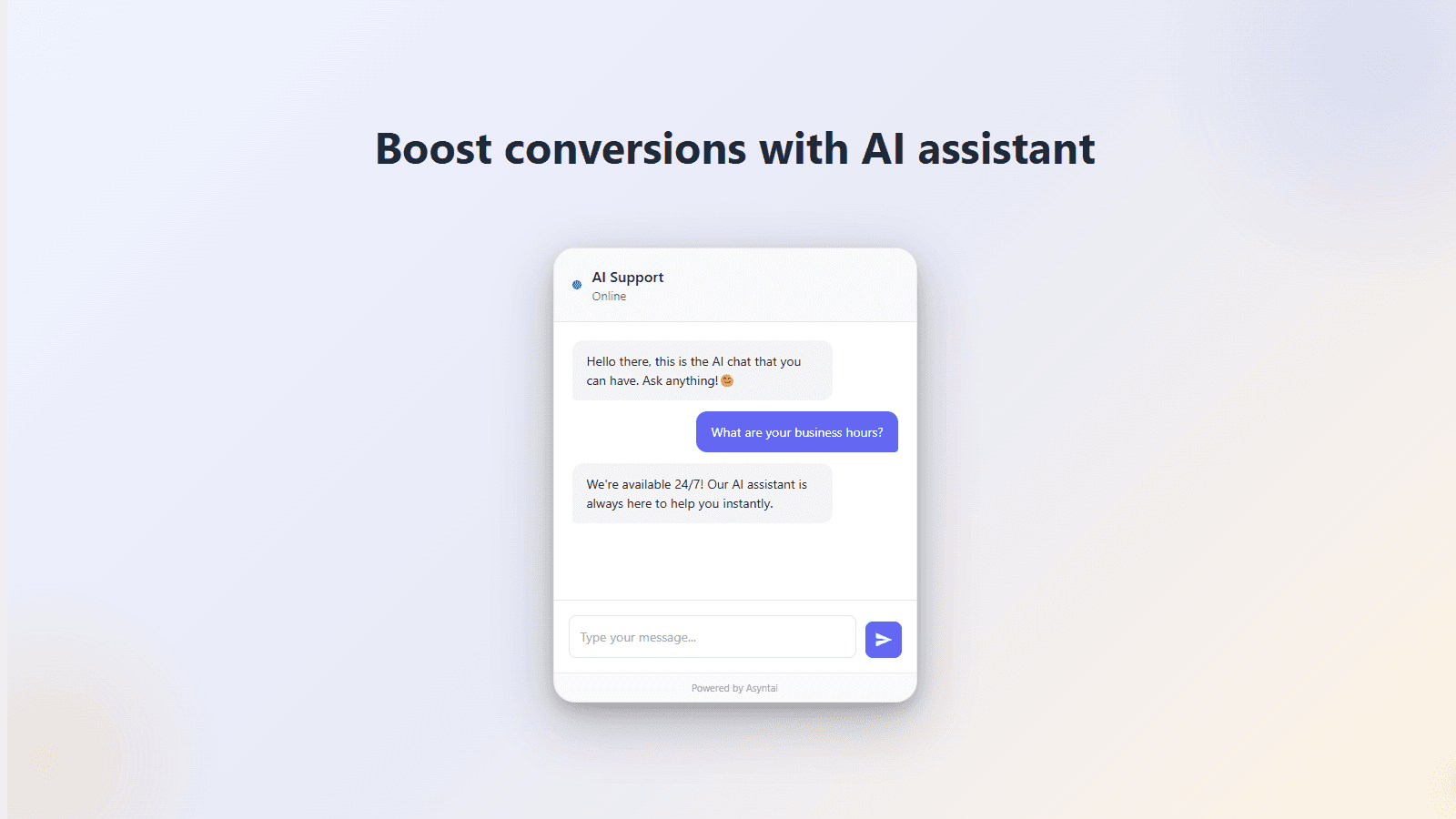 Asyntai - AI chatbot for Shopify