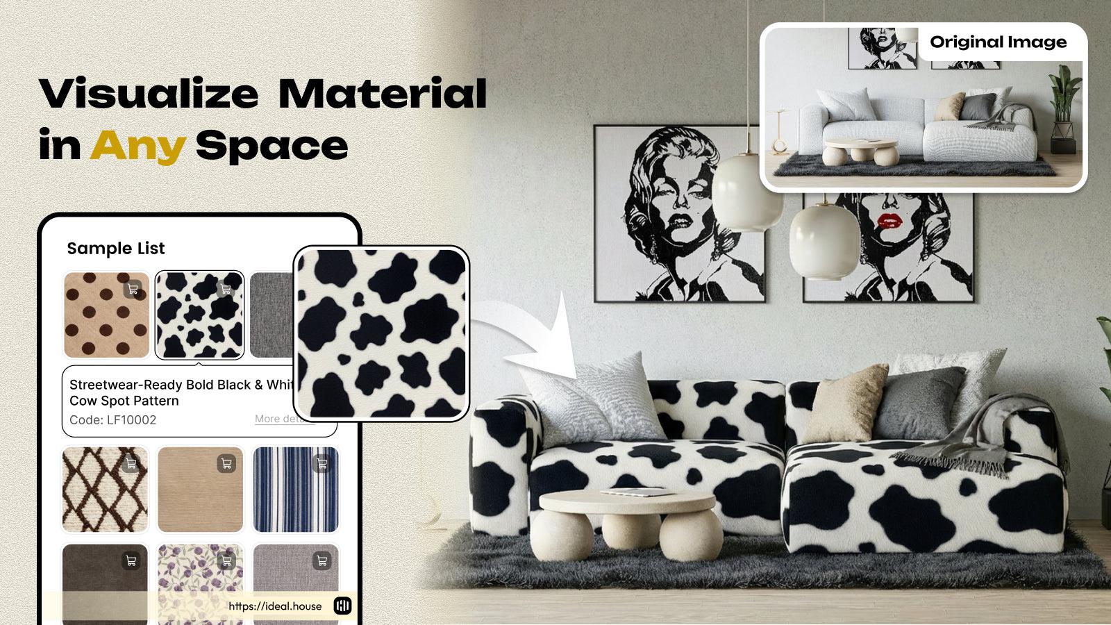 Visualize material in any space with Ideal House