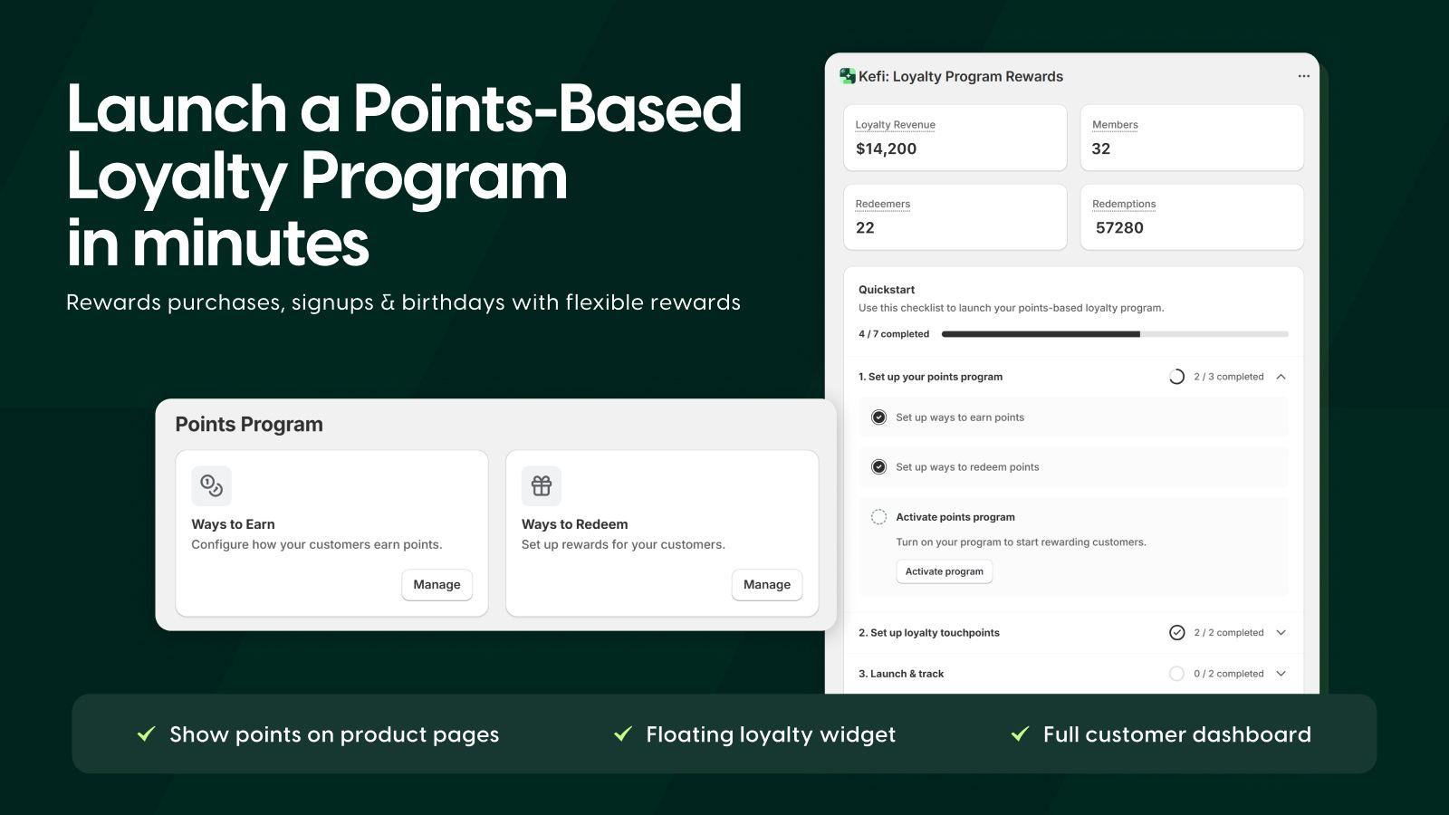 Reward purchases, signups & birthdays with flexible rewards
