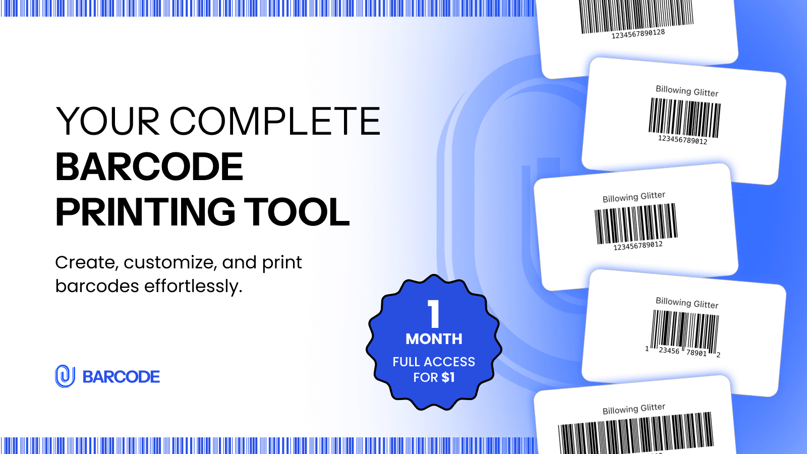 generate UPC retail barcode/barcodes gs1-128