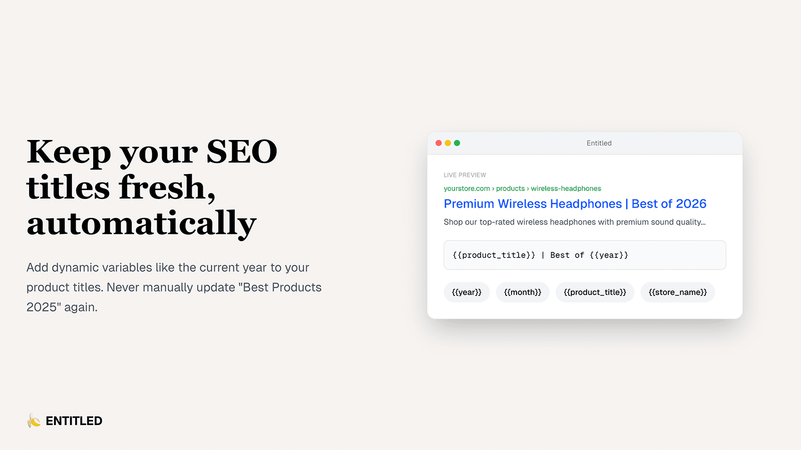 Keep your SEO titles fresh