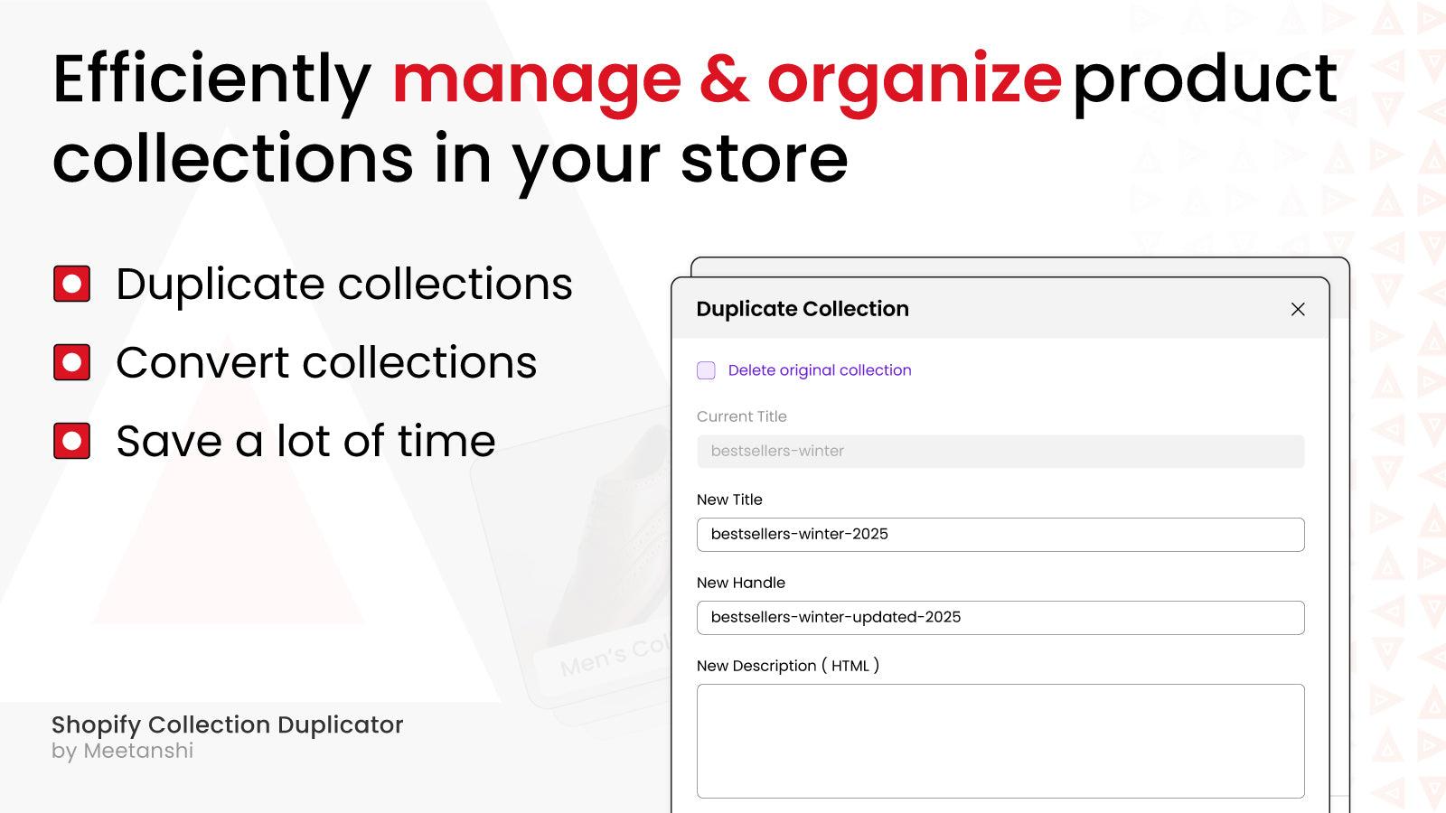 Efficiently Manage and Orgranize product collections in store
