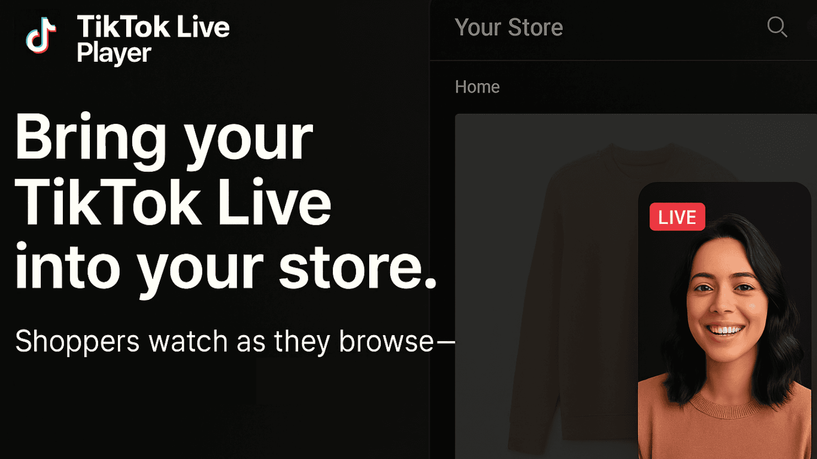 tiktok live sales for shopify