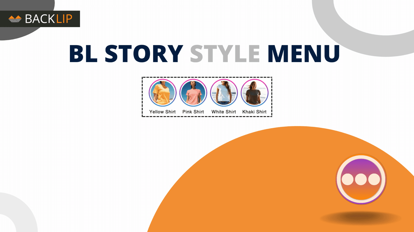Story-style highlight menu bar showcasing products and deals
