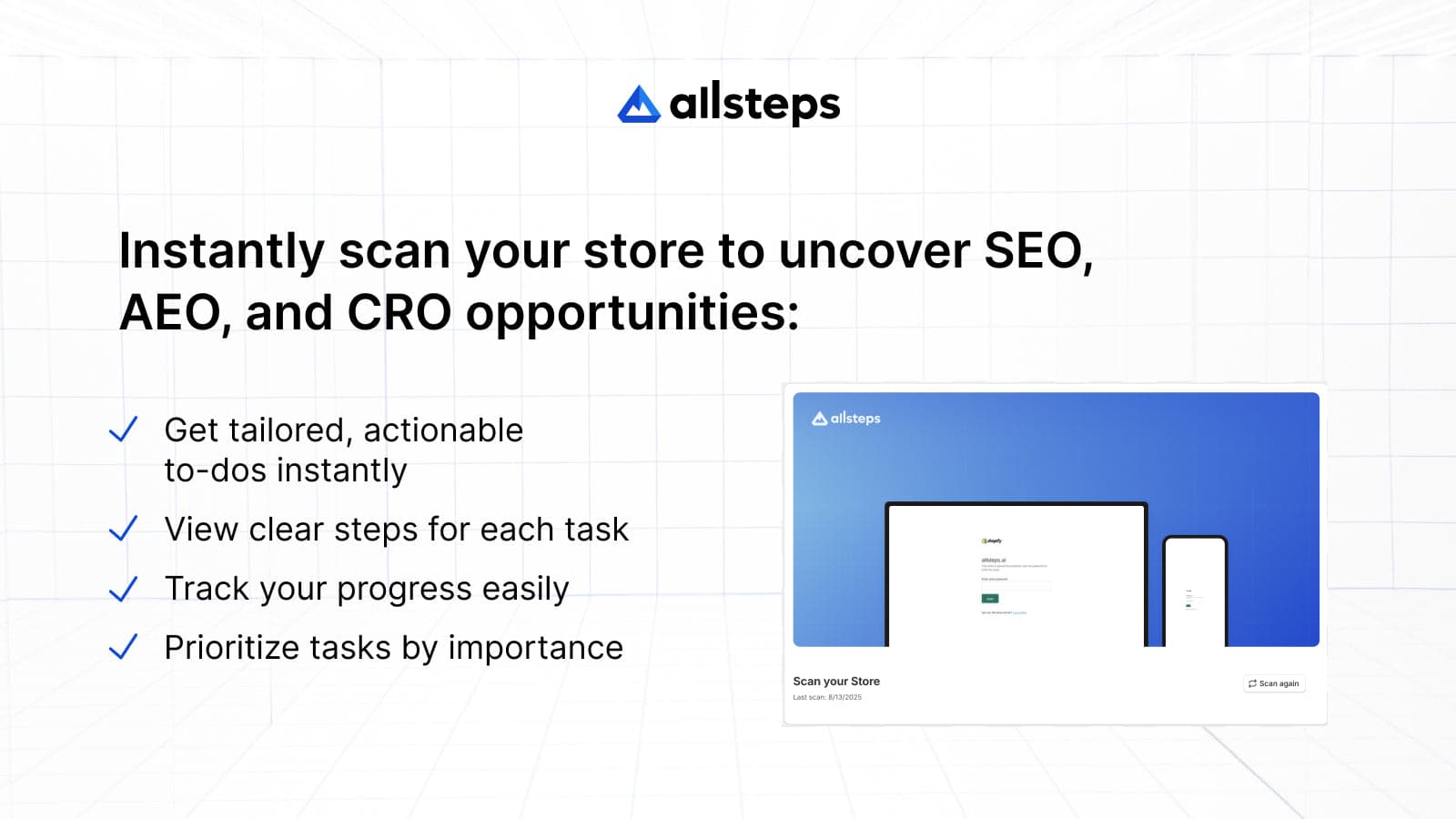 AllSteps - CRO, SEO and AEO Shopify App