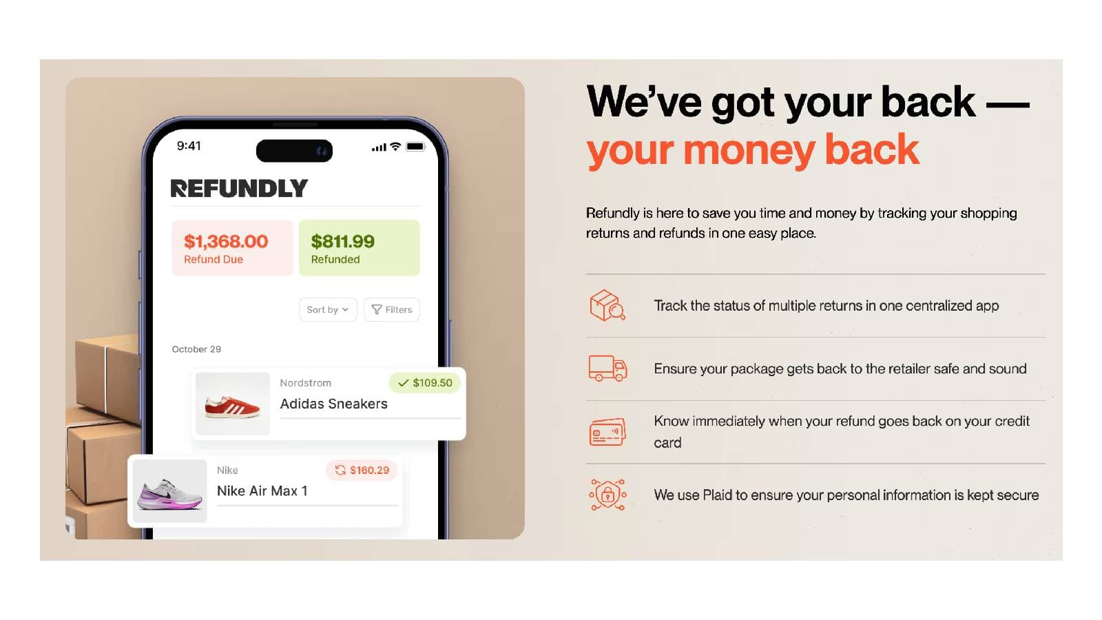 Refundly keeps track of your money