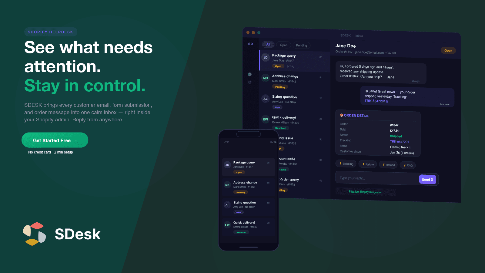 SDesk Unified Inbox for Customer Support