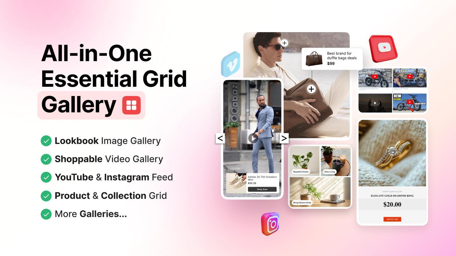essential grid gallery featured banner image lookbook and yt