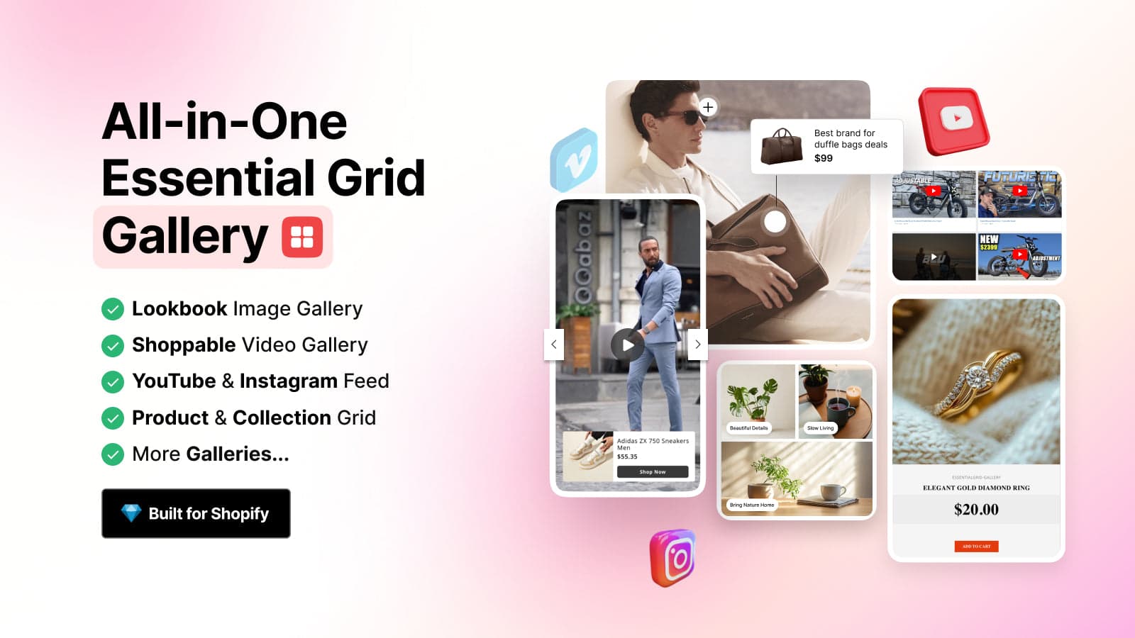 essential grid gallery featured banner image lookbook and yt