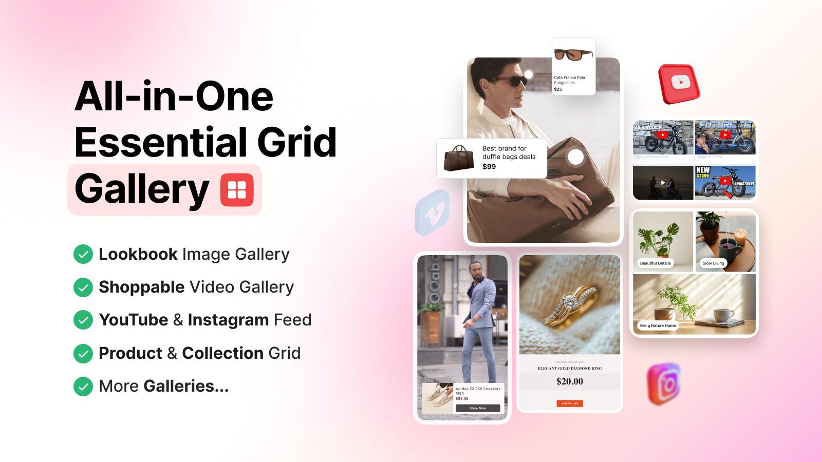 essential grid gallery featured banner image lookbook and yt