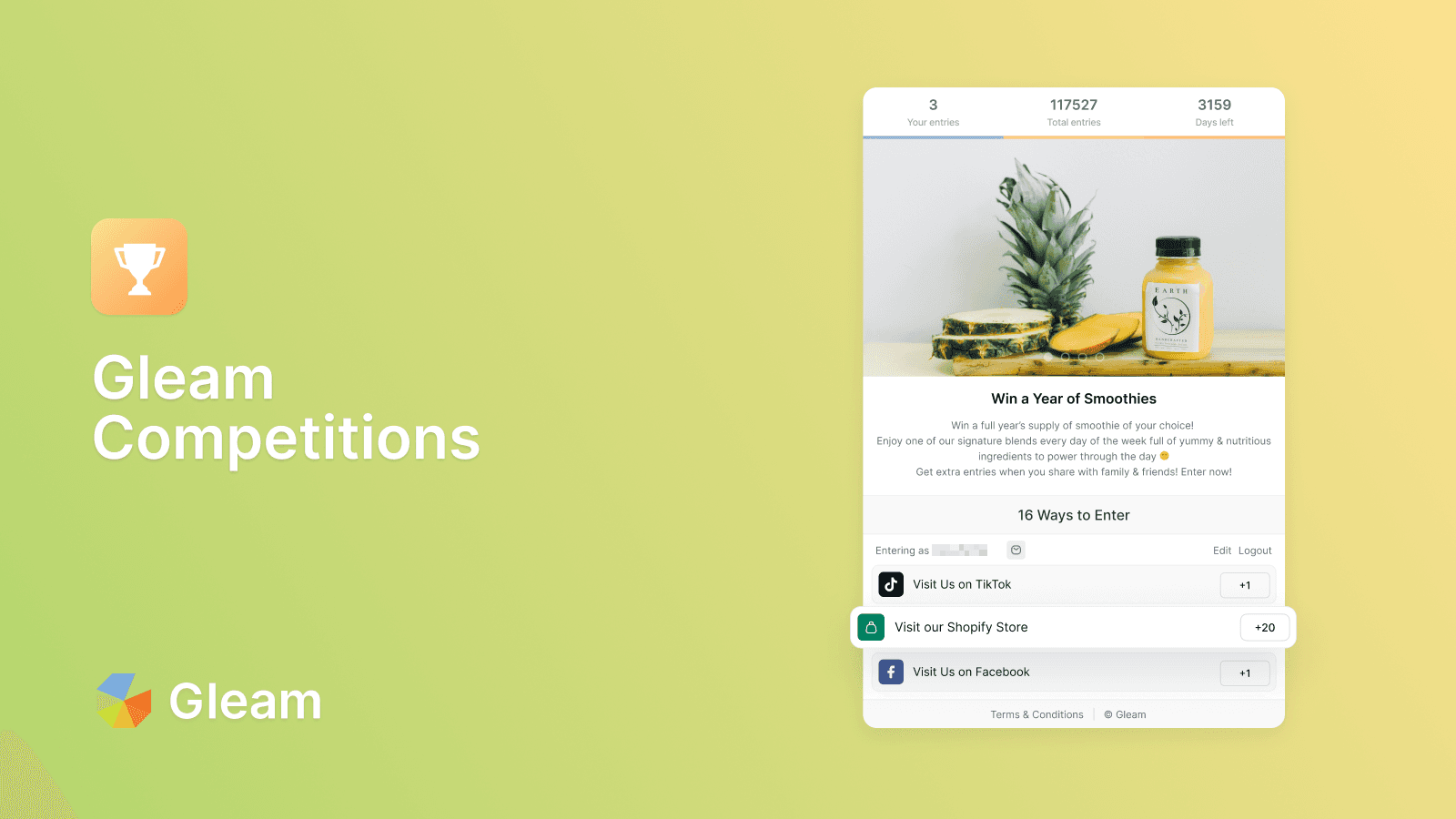 Install Gleam Competitions on your Shopify Store