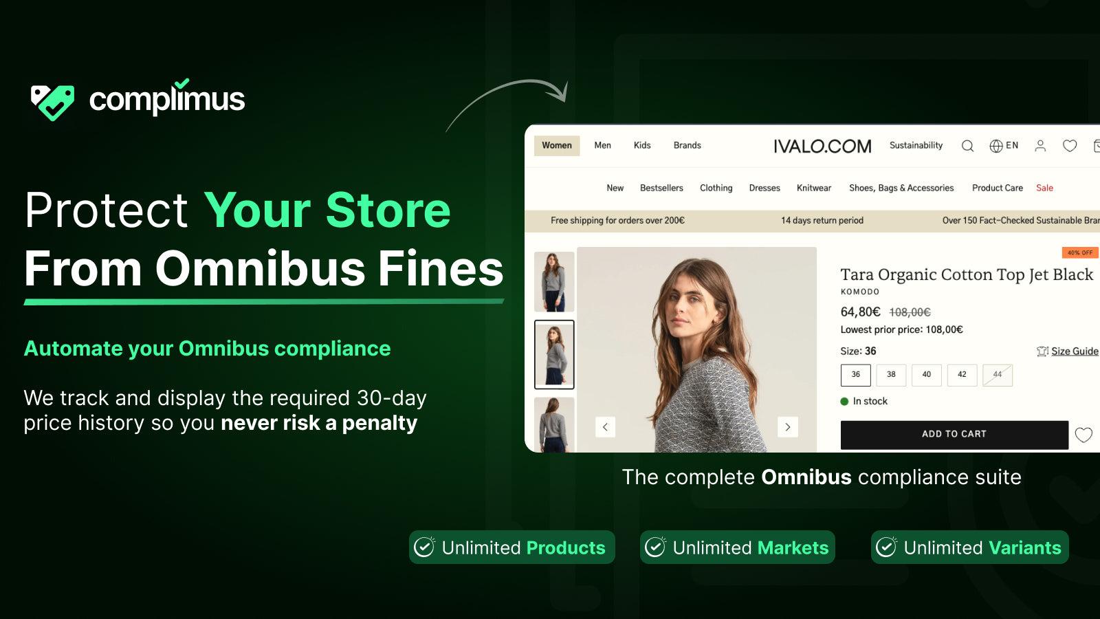 Complimus: Omnibus Price Tracking App - EU Discount Pricing