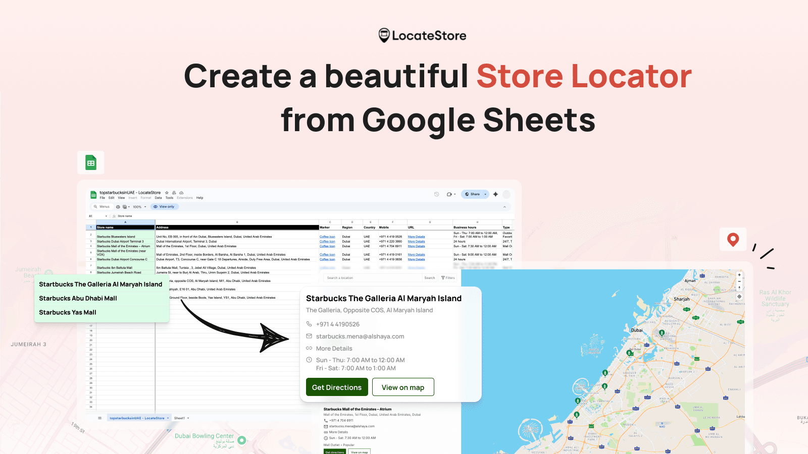 Google Sheets to Locator