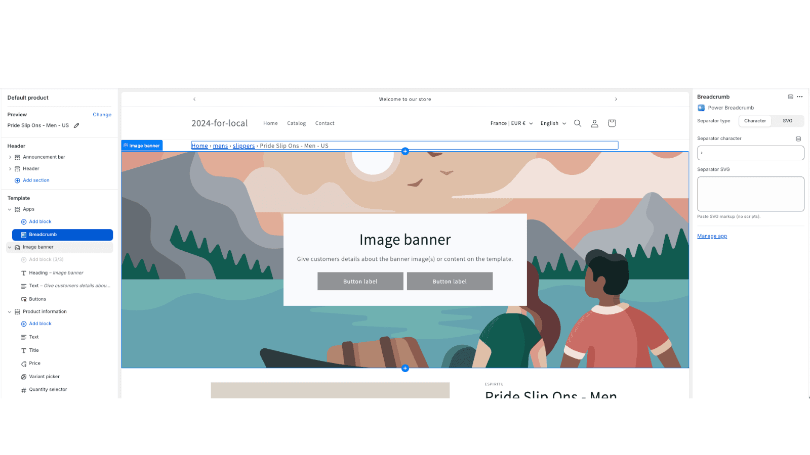 Breadcrumb app block