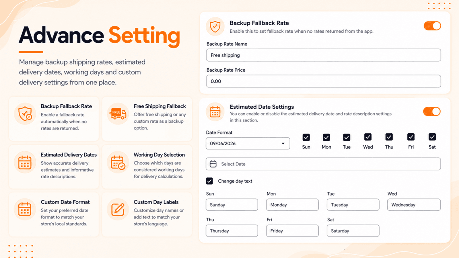 Product page shipping, cart shipping rate, intuitive shipping