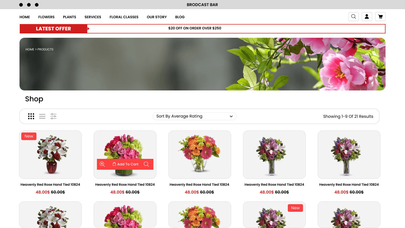 Broadcast Bar - Collection Page Setup