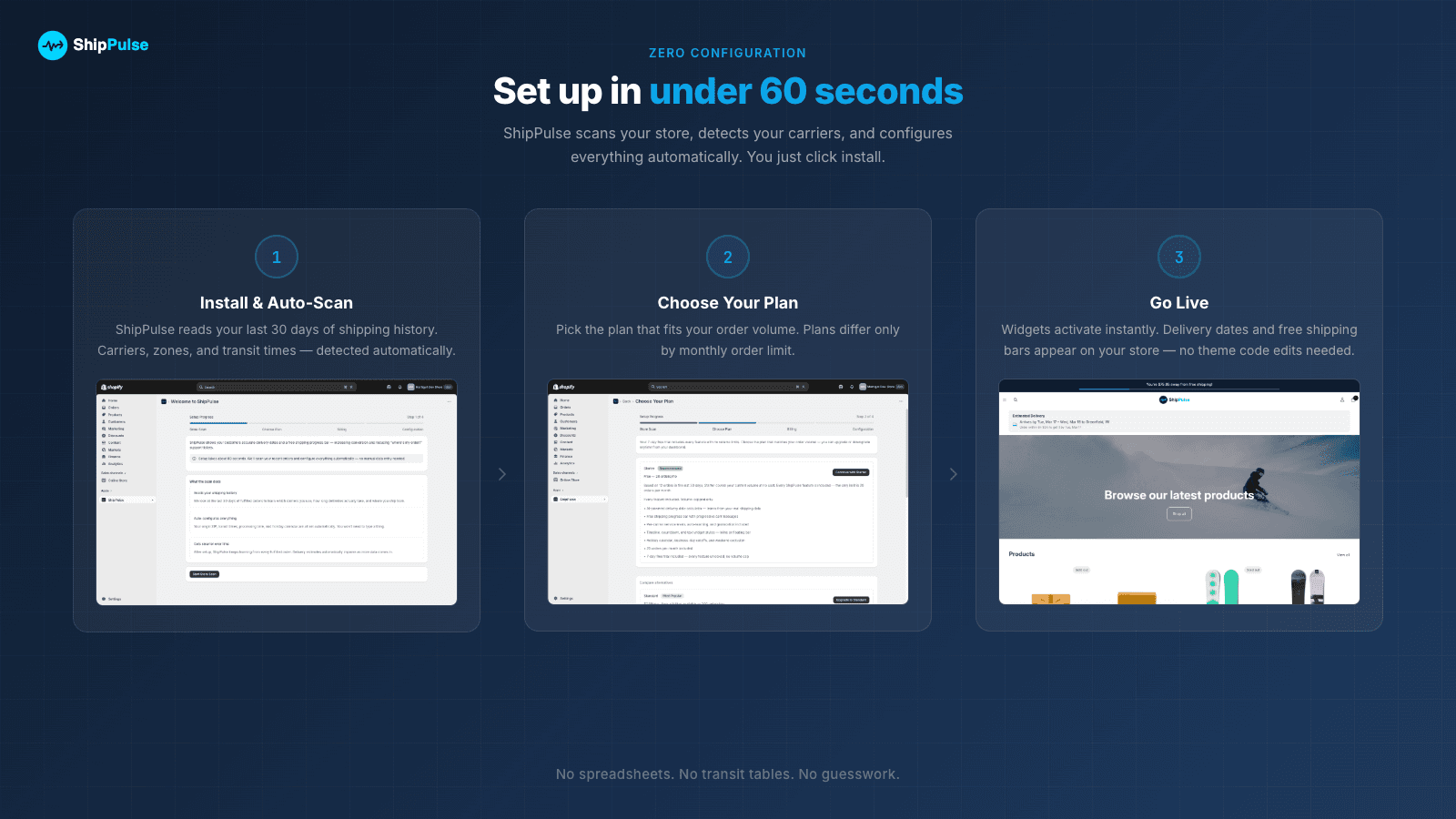 ShipPulse - Set up in under 60 seconds