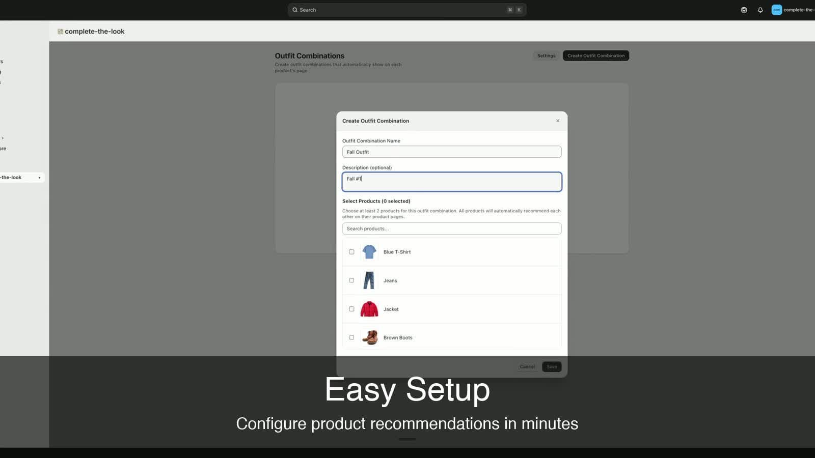 Configure product recommendations in minutes