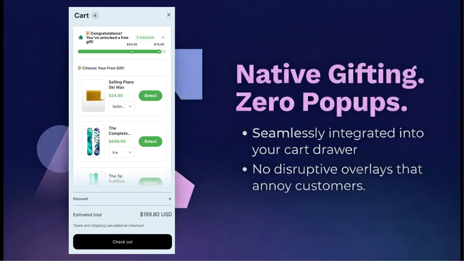 Native free gift cart