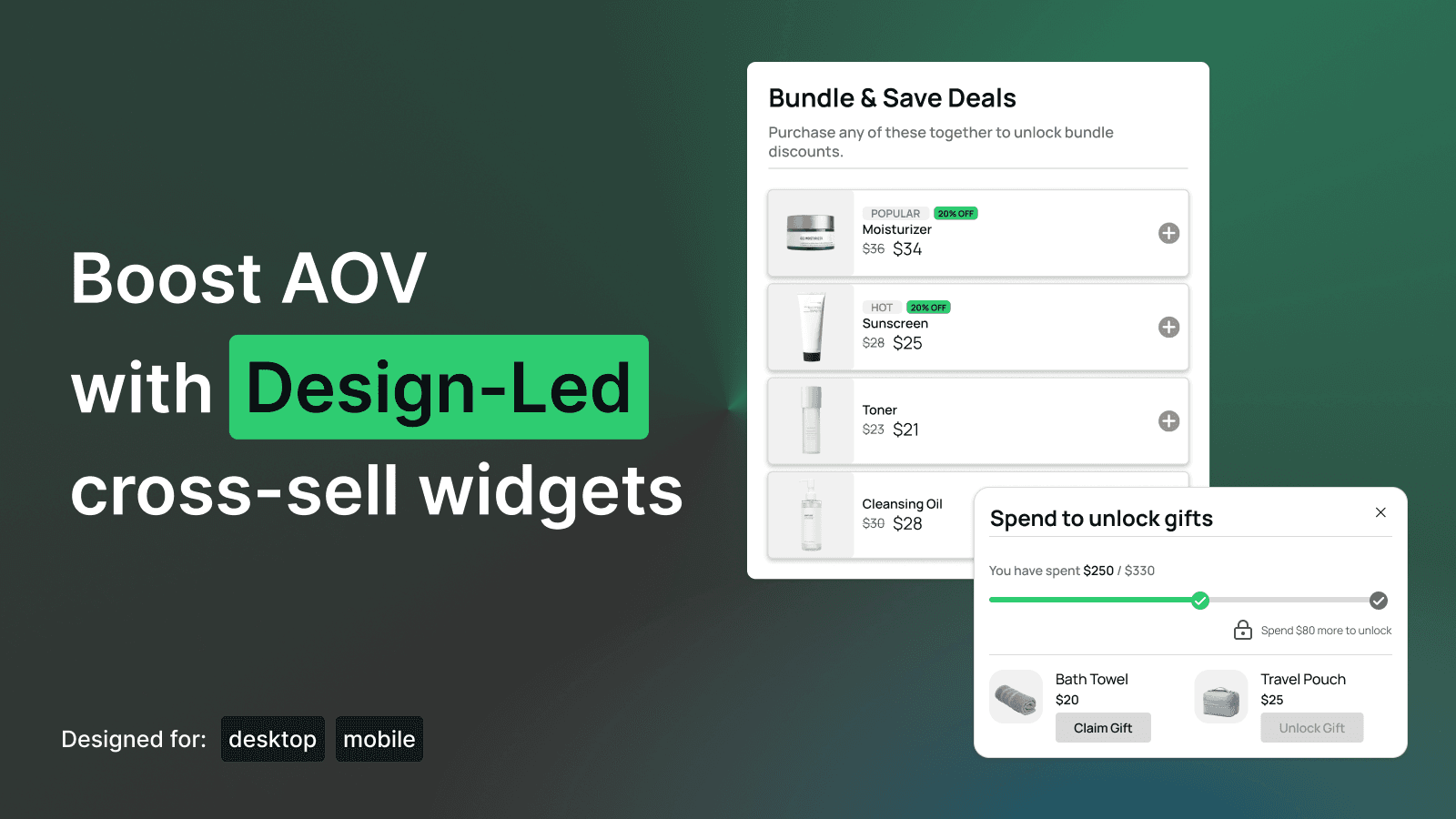 Boost AOV with Design-led cross-sell widgets