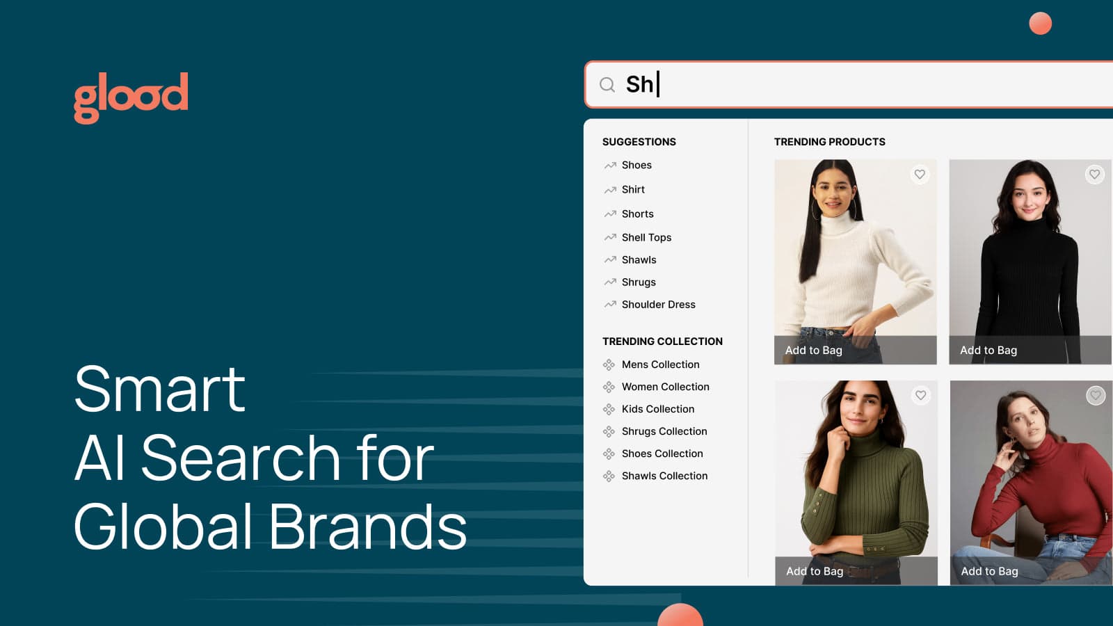 Glood.AI Search with Image, Filters, Merchandising