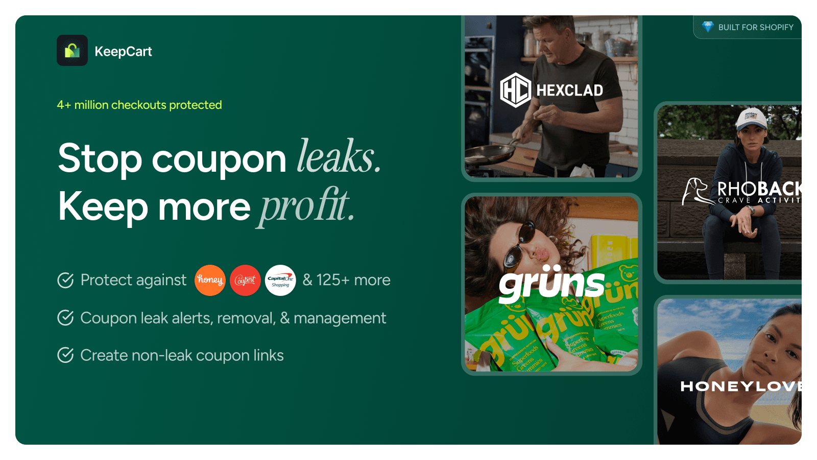 Protect your store against coupons leaks. Keep more margins.