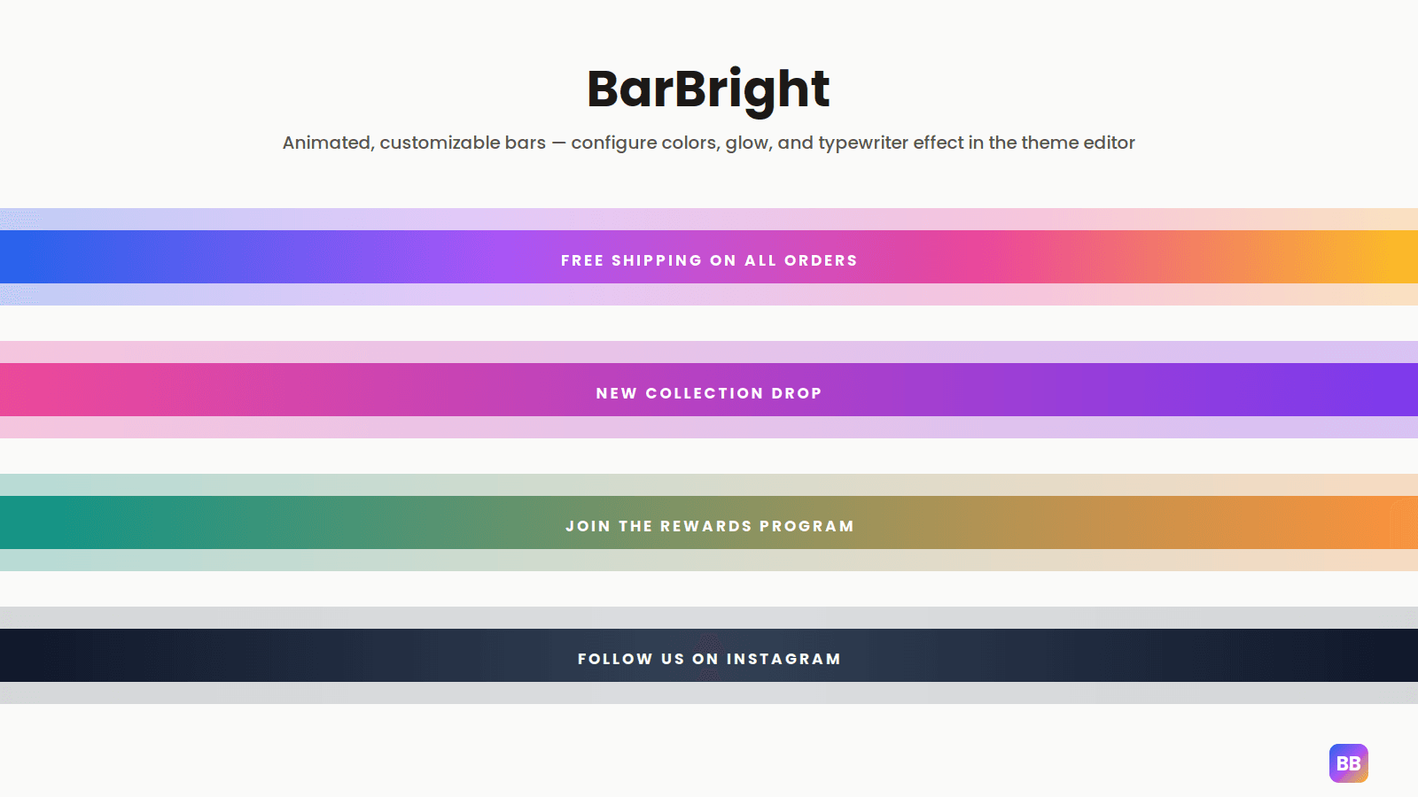Add Eye catching color gradient bar to your theme