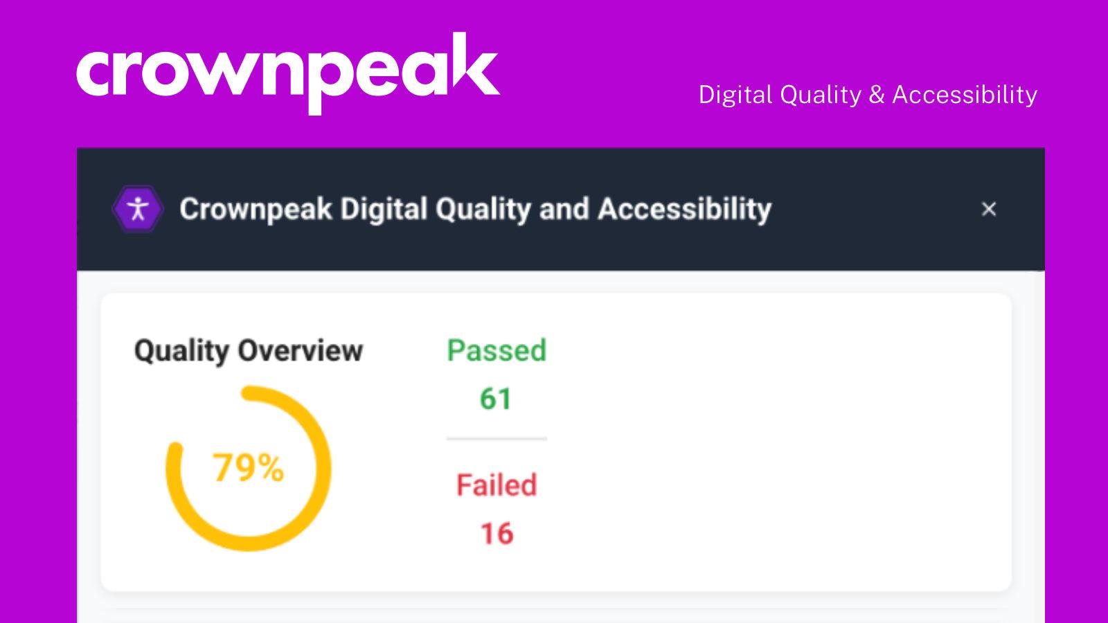 Digital Quality & Accessibility Management