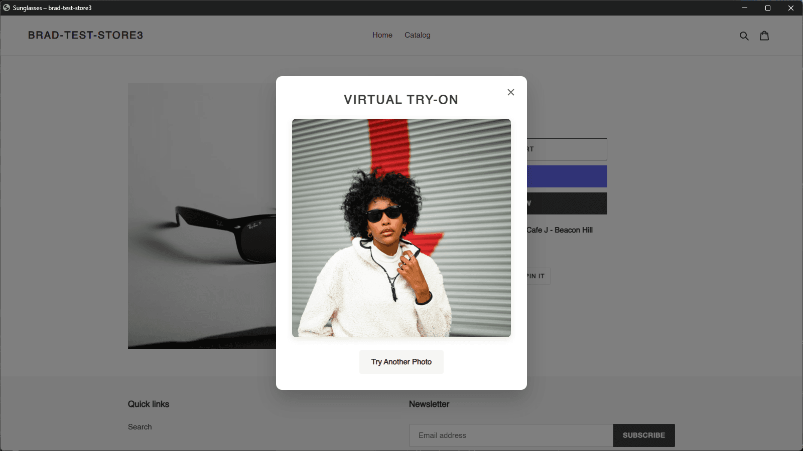 shoppers can try on clothing and items using Virtual Try-On