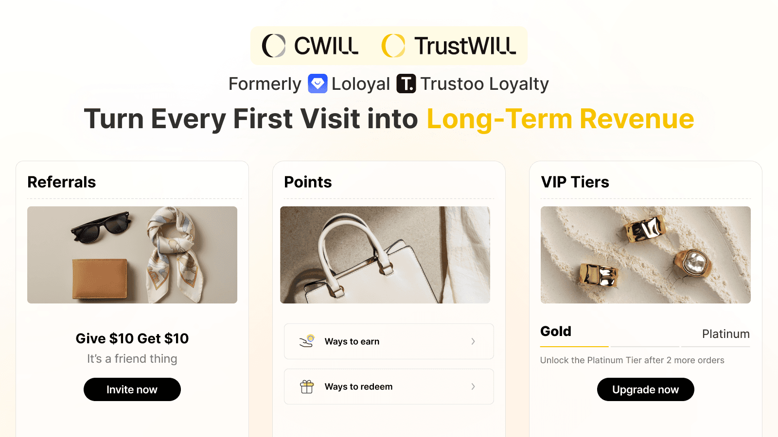 TrustWILL Shopify Loyalty App Rewards Referral VIP Retention LTV