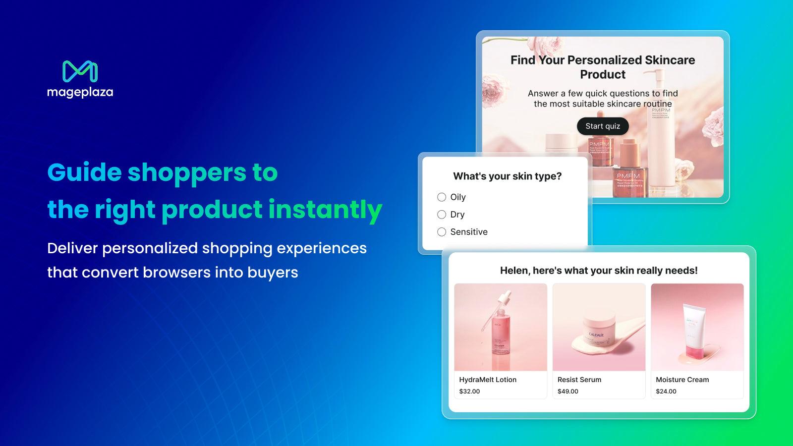 Guide shoppers to the right product