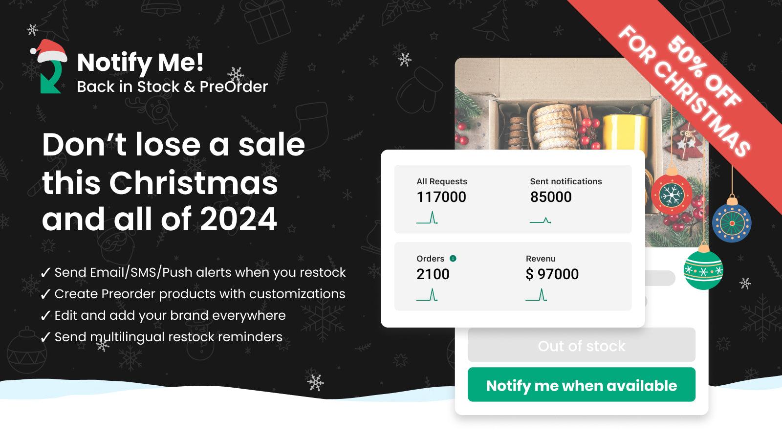 Restock alert Christmas discount